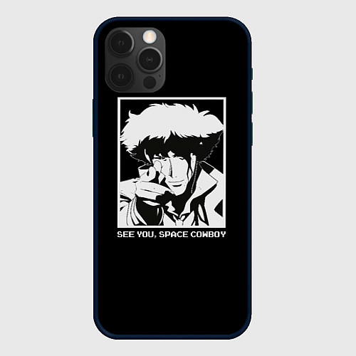 Чехол iPhone 12 Pro Увидимся, ковбой / 3D-Черный – фото 1