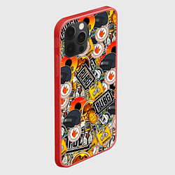 Чехол для iPhone 12 Pro PUBG STICKER, цвет: 3D-красный — фото 2