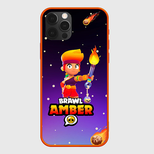 Чехол iPhone 12 Pro BRAWL STARS AMBER / 3D-Красный – фото 1