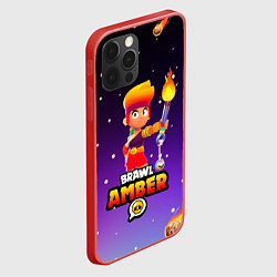 Чехол для iPhone 12 Pro BRAWL STARS AMBER, цвет: 3D-красный — фото 2