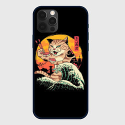 Чехол для iPhone 12 Pro Японский кот, цвет: 3D-черный