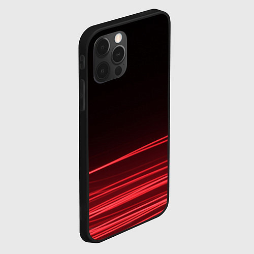 Чехол iPhone 12 Pro Красное и Черное / 3D-Черный – фото 2