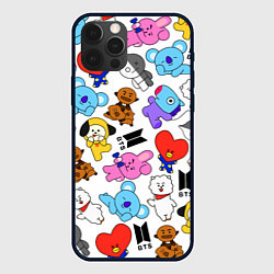 Чехол для iPhone 12 Pro BTS BT21, цвет: 3D-черный