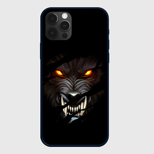 Чехол iPhone 12 Pro ВОЛЧИЙ ОСКАЛ / 3D-Черный – фото 1