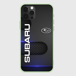 Чехол для iPhone 12 Pro SUBARU, цвет: 3D-салатовый