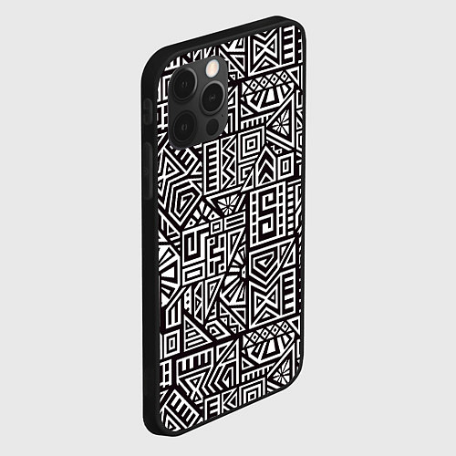 Чехол iPhone 12 Pro Геометрия / 3D-Черный – фото 2