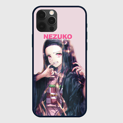 Чехол iPhone 12 Pro Nezuko / 3D-Черный – фото 1