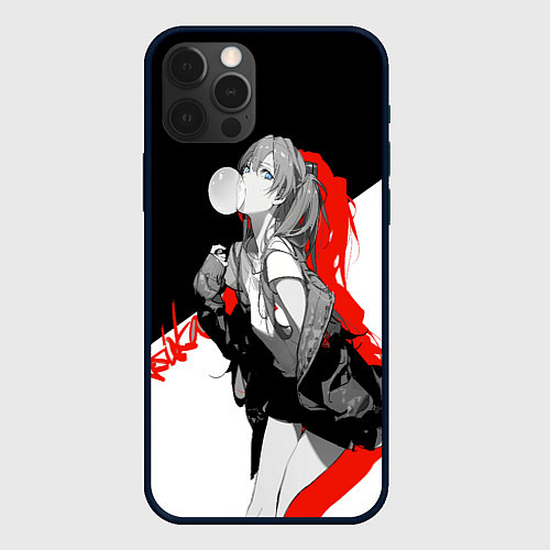 Чехол iPhone 12 Pro Asuka Langley Evangelion / 3D-Черный – фото 1