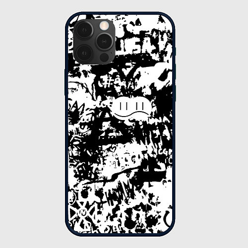 Чехол iPhone 12 Pro Graffiti / 3D-Черный – фото 1