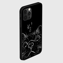 Чехол для iPhone 12 Pro Говорящий кот, цвет: 3D-черный — фото 2
