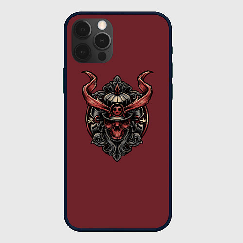 Чехол iPhone 12 Pro Red Samurai / 3D-Черный – фото 1