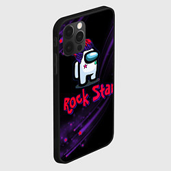 Чехол для iPhone 12 Pro Among Us Rock Star, цвет: 3D-черный — фото 2