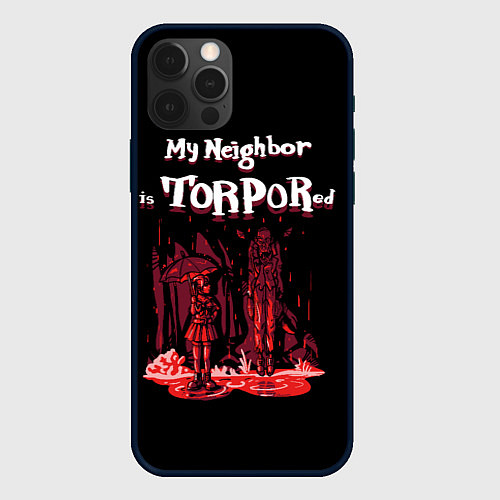 Чехол iPhone 12 Pro Мой сосед в торпоре / 3D-Черный – фото 1