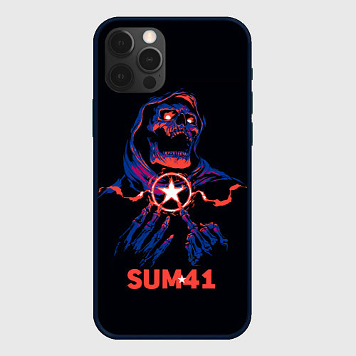 Чехол iPhone 12 Pro Sum 41 череп / 3D-Черный – фото 1