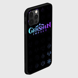 Чехол для iPhone 12 Pro GENSHIN IMPACT, цвет: 3D-черный — фото 2