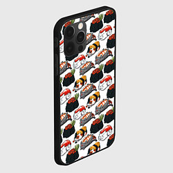 Чехол для iPhone 12 Pro Котики Суши, цвет: 3D-черный — фото 2