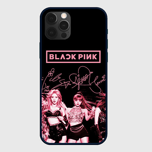 Чехол iPhone 12 Pro BLACKPINK / 3D-Черный – фото 1