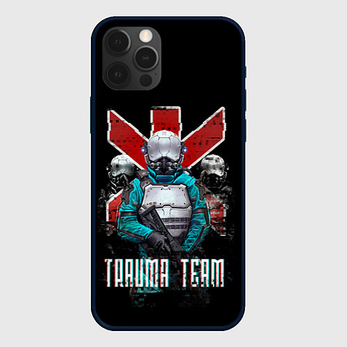 Чехол iPhone 12 Pro CYBERPUNK TRAUMA TEAM / 3D-Черный – фото 1