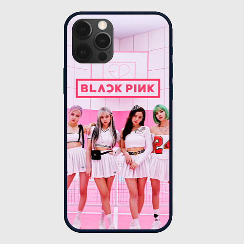 Чехол iPhone 12 Pro BLACKPINK / 3D-Черный – фото 1