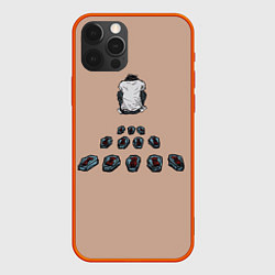 Чехол для iPhone 12 Pro Тетрадь смерти, цвет: 3D-красный