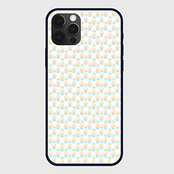 Чехол для iPhone 12 Pro Четыре элемента паттерн текстура, цвет: 3D-черный
