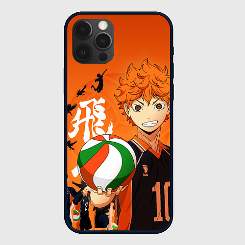 Чехол iPhone 12 Pro ВОЛЕЙБОЛ!! HAIKYUU!! / 3D-Черный – фото 1