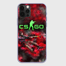 Чехол для iPhone 12 Pro CS GO Red heat, цвет: 3D-светло-сиреневый