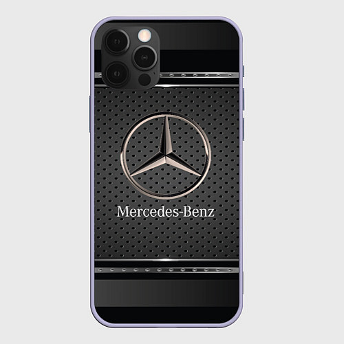 Чехол iPhone 12 Pro MERCEDES BENZ МЕРСЕДЕС БЕНЗ / 3D-Светло-сиреневый – фото 1