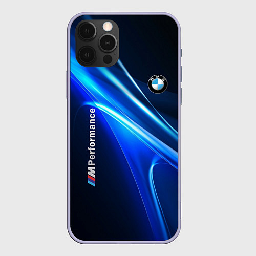 Чехол iPhone 12 Pro BMW / 3D-Светло-сиреневый – фото 1