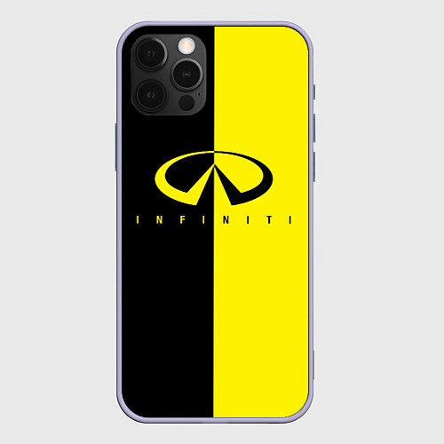 Чехол iPhone 12 Pro INFINITI logo / 3D-Светло-сиреневый – фото 1