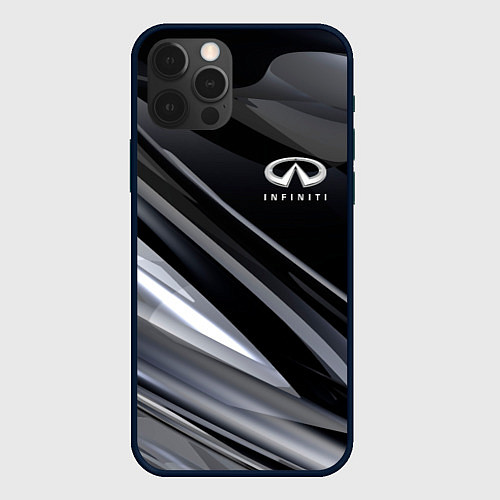 Чехол iPhone 12 Pro Infiniti / 3D-Черный – фото 1