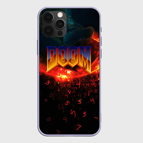 Чехол iPhone 12 Pro DOOM MARS / 3D-Светло-сиреневый – фото 1