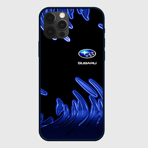 Чехол iPhone 12 Pro Subaru / 3D-Черный – фото 1