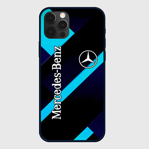 Чехол iPhone 12 Pro Mercedes Benz / 3D-Черный – фото 1