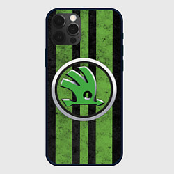 Чехол iPhone 12 Pro Skoda Green Logo Z