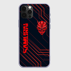 Чехол для iPhone 12 Pro CYBERPUNK 2077 samurai, цвет: 3D-светло-сиреневый