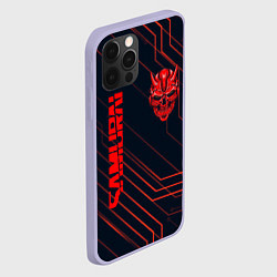 Чехол для iPhone 12 Pro CYBERPUNK 2077 samurai, цвет: 3D-светло-сиреневый — фото 2