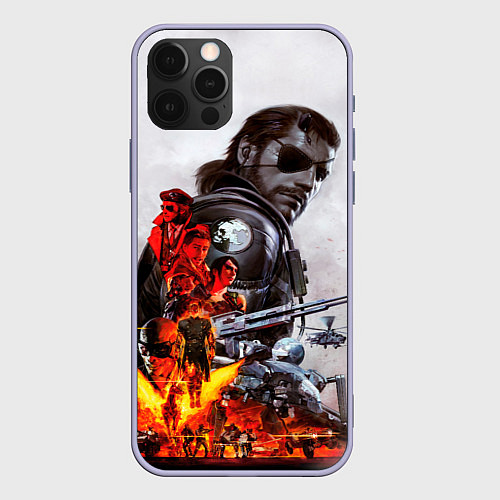 Чехол iPhone 12 Pro Metal Gear / 3D-Светло-сиреневый – фото 1