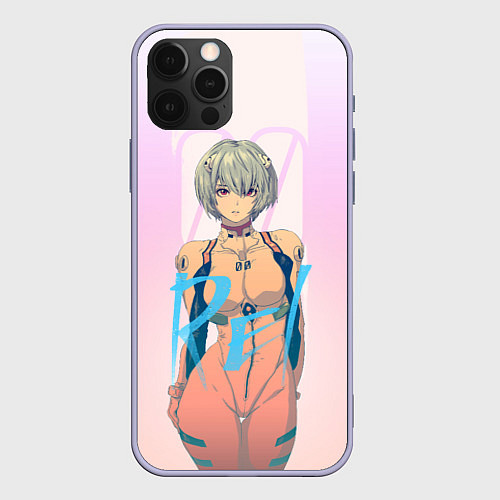 Чехол iPhone 12 Pro Rei Ayanami / 3D-Светло-сиреневый – фото 1