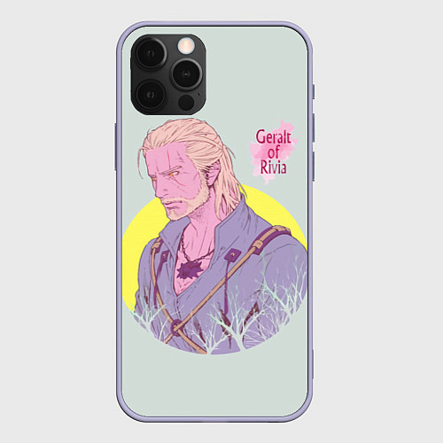 Чехол iPhone 12 Pro Geralt of Rivia Ведьмак / 3D-Светло-сиреневый – фото 1