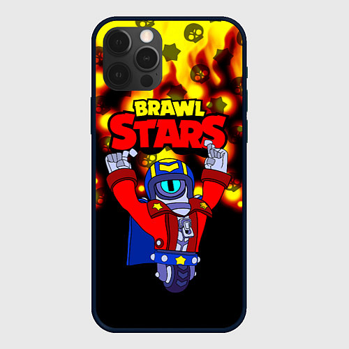 Чехол iPhone 12 Pro Brawl StarsStu / 3D-Черный – фото 1