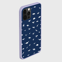 Чехол для iPhone 12 Pro Dinoworld 2, цвет: 3D-светло-сиреневый — фото 2
