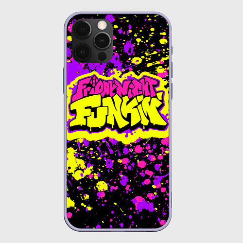 Чехол iPhone 12 Pro Friday Night Funkin / 3D-Светло-сиреневый – фото 1