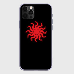 Чехол для iPhone 12 Pro Солнце Славянский символ, цвет: 3D-светло-сиреневый