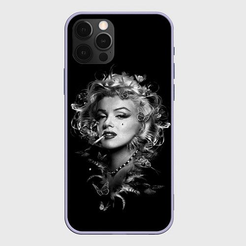 Чехол iPhone 12 Pro МЭРИЛИН / 3D-Светло-сиреневый – фото 1