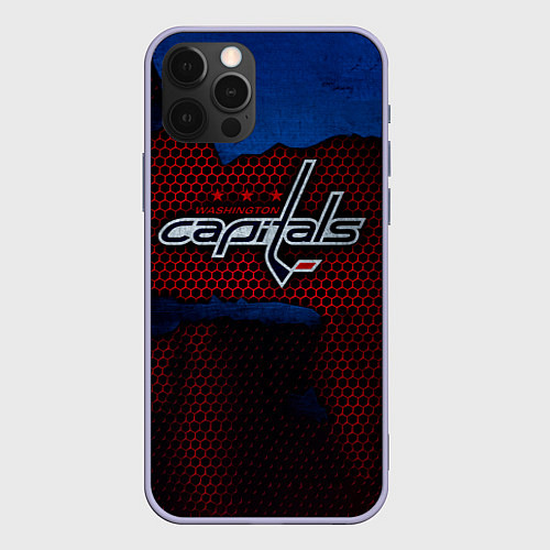 Чехол iPhone 12 Pro WASHINGTON CAPITALS / 3D-Светло-сиреневый – фото 1