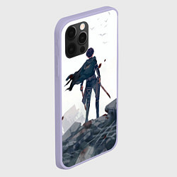 Чехол для iPhone 12 Pro Атака Титанов, цвет: 3D-светло-сиреневый — фото 2