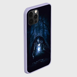 Чехол для iPhone 12 Pro Странник в лесу, цвет: 3D-светло-сиреневый — фото 2