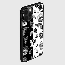 Чехол для iPhone 12 Pro КРОВОСТОК ТАТУИРОВКИ ЧБ, цвет: 3D-черный — фото 2