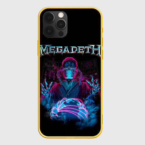 Чехол iPhone 12 Pro MEGADETH / 3D-Желтый – фото 1